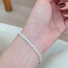 1 pieza Pulsera de mujer de doble capa con estampado de estrellas, joyería elegante