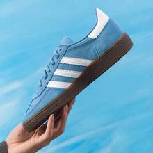 Adidas Originals 男鞋女鞋板鞋 HANDBALL SPEZIAL 舒適輕便運動鞋耐磨低筒休閒鞋 BD7632 - 藍/白 - 查看 5