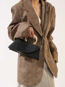 Niche Design Handbag, Exquisite And Versatile Highly Attractive Crossbody Bag, Fashionable And Shoulder Bag, Classic And Simple And Elegant Women's Bag, Suitable For Parties, Vacations, Dates, Dinners - Black - View 3