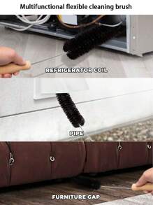 1pc Dryer Vent Cleaner Kit,Washing Machine Drum Cleaning Brush,Lint Brush Vent Cleaner,Dryer Pipe Brush, Inner Wall Gap Brush,Ufor Cleaning Washing Machine, Dryer, Refrigerator Pipes And Furniture Gaps