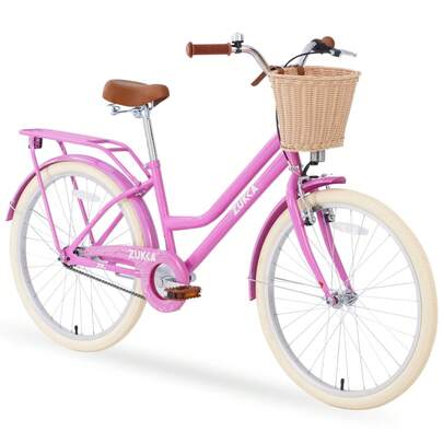 Steel Frame,Multiple Colors, For 10+Years Old Girls Bike,24 Inch Wheel,Lightweight, Convenient And Comfortable Bicycle