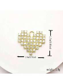 4pcs/Set Heart Shaped Alloy Plated Charms, DIY Jewelry Making Pendant For Bracelet, Necklace, Earring