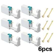 6 piezas Perforadora desechable de nariz con pendientes de nariz - Herramienta de perforación de nariz para kit de perforación de nariz por uno mismo - Dispositivo de perforación nasal de segunda generación_6 piezas - Ver 14