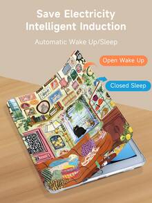 Cute Animal Pattern Tablet Protective Case, Suitable Compatible With Ipad 9.7/10.2/10.5/10.9/12.9/Pro 11 (10th Gen), Galaxy Tab S6 Lite 10.4", Kindle Paperwhite (12th Gen, 2024 Release), Kindle (11th Gen, 2022 Release), Soft Shock-Proof, Smart Stand/Auto Wake/Sleep Function