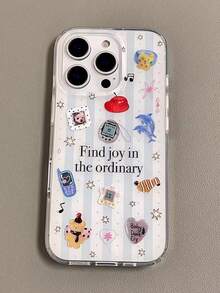 可爱卡通动物与插画手机壳，时尚手机壳适用于 16 Pro Max/15/14/13/12/11