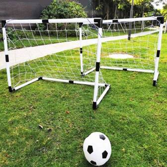 2pcs Portable Detachable Football Set, Football Training Equipment, Football Sports Gear, Durable PP Material, Family Interaction, Indoor And Outdoor Sports Accessories, Best Birthday And Christmas Gift For Football Fans, Suitable For Ages 14+, Suitable For Matches, Back To School Season, Outdoor Sports, Backyard Play, Easy Assembly Design, Ideal For Halloween And Christmas
