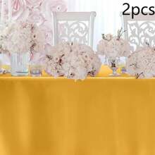 1/2 Pc Ivory White Tablecloth 58*102 Inch, Soft & Smooth, Suitable For Engagement, Party, Banquet, Dinner, Meeting, Celebration, Ceremony Decor