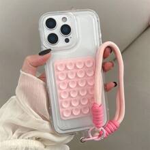 柔软硅胶手机壳,带吸盘,粉色挂绳,兼容 17/17 Air/17 Pro/17 Pro Max/16/7/8/11/12/13/14/15/X/XR/Xs/Plus/Pro/Pro Max/SE2 - 無色 - 查看 8