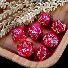 Zestaw 7 kości do gry Plum - ekskluzywne kości wielościenne z wzorem kwiatu śliwki do gier RPG D&D Dungeon And Dragons, idealne do kolekcji kości lub na prezent (Halloween, Boże Narodzenie, Wielkanoc). - Wielokolorowe - Zobacz 16