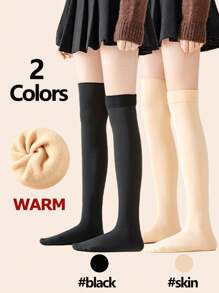1 Pair/2 Pairs Non-Slip Thigh High Socks For Women, Thin Japanese Style Over-The-Knee Stockings, Suitable For Women Under 60kg/132lbs