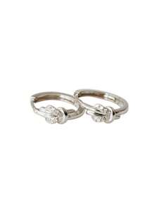 Ein Paar exquisite S925 Sterlingsilber-Zirkonia Knotenclip-Ohrringe für Frauen, einfache und vielseitige Accessoires für den täglichen Gebrauch, Freundschaftsgeschenke für Mitschüler und Freunde