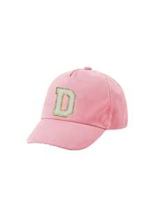 1 buah Topi Baseball Anak-Anak dengan 26 Huruf A-Z, Cocok untuk Anak Perempuan Balita Usia 1-3 Tahun, Topi Pelindung Matahari untuk Aktivitas Luar Ruangan - Berwarna merah muda - View 8
