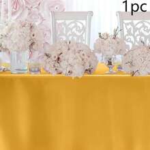1/2 Pc Ivory White Tablecloth 58*102 Inch, Soft & Smooth, Suitable For Engagement, Party, Banquet, Dinner, Meeting, Celebration, Ceremony Decor