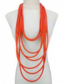 MARLIWOO 1 件小众朋克风格原创设计长款哥特式多层螺旋时尚项链