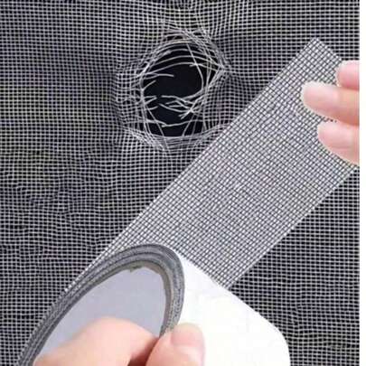 1/2 件防水自粘纱窗修补胶带，宿舍门/窗帘防虫网片，强力粘性纱窗破损修补胶带