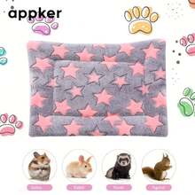 APPKER Adorable Double-Sided Small Pet Mattress - Washable Plush Cage Mat For Rabbits, Hamsters, Guinea Pigs & Squirrels, Durable & Decorative Rug With Playful Star & Paw Print Design, Soft Polyester Material In Assorted Colors - Multicolor - View 19