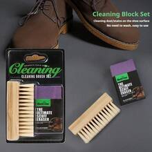 2 件鞋清洁橡皮擦、运动鞋清洁橡皮擦、靴子清洁橡皮擦、鞋狗绒面革橡皮擦套装 - 适用于磨砂皮、绒面革、天鹅绒和羊皮鞋的运动鞋清洁块，耐用材质，温和清洁剂，适用于精致表面，易于携带，人造皮革和衣服，适用于客厅、卧室、浴室、厨房、卫生间等多种用途。