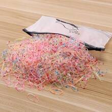 500pcs Solid Disposable Hair Tie Casual Ponytail Holders Hair Elastics Hair Rubber Bands Scrunchies Hair Rope Elastic Hair Tie