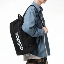 阿迪达斯男女通用背包，2026新款户外运动休闲旅行通勤背包，学生书包GN2014 - 黑色 - 查看 5