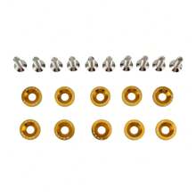 10 buc/set șaibe și șuruburi auto din aluminiu M6, utilizate pentru decorarea compartimentului motorului - elemente de fixare pentru plăcuța de înmatriculare DIY multicolore, finisaj mat, aplicație multifuncțională, modificare decorativă, elemente de fixare din aliaj de aluminiu auto pline de viață, accesorii pentru modificarea mașinii