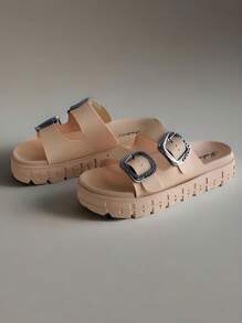 1 Pair Women's Sports Sandals, Cushioned, Suitable For Yoga Pants, Open-Toe, Fashion & Versatile