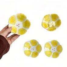 4pcs Colorful Ceramic Cute Flowers Condiment Dishes Small Dinner Plates , Mini Dessert Bowl 3.5 Inches For Honey,Tahini,Red Dates,Nut,Ketchup, Fruit Sauce, Desserts, Soy Sauce,Salad Dressing,Dipping Sauce, Picnic,Tara Sauce, Kitchen,Breakfast Mini Plate,Candy, Jewelry Plate,Christmas And Winter Home Gifts