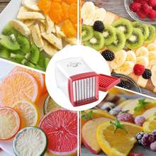 (1pc)Fruit Slicer Cup - Strawberry & Vegetable Chopper With Stainless Steel Blades - Mini Cup Slicer For Banana, Kiwi & Salad - Red - View 8