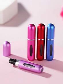 1/4件夏季香水瓶高级便携式化妆品瓶男女香水分装喷雾瓶细腻水雾可重复使用迷你底部灌装香水分装工具适合旅行便携5ml - 彩色 - 查看 7