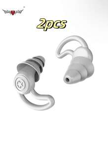 2 件降噪耳塞，NRR 40dB 超舒适硅胶可重复使用耳塞，适合睡眠、打鼾、游泳、学习、音乐会、降噪和听力保护 - 均碼 - 查看 13