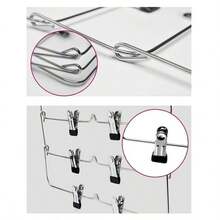 Clothes Hangers Multilayer Skirt Trouser Hanger For Pants Non Slip Metal Hanger Clips With 12 Clips Clothing Storage Rack - Multicolor - View 4