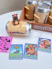 1/2 件水豚盲盒，可爱胶囊盲盒模型，汽车内饰挂饰，办公桌装饰配件，派对回礼（封面设计随机），适合返校季