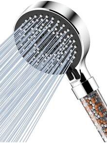 Shower Head With Filter, High-Pressure Dechlorination And Anti-Limescale, Three-Stage Shower Head, Rain Mode, Suitable For Bathroom And Bathtub, Hand Shower - Bạc - Xem 1