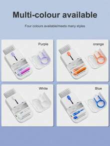 11-In-1 Cleaning Kit, Includes Screen Cleaning Spray, Microfiber Cloth, Hidden Brush, Key Extractor, Detachable USB Drive, Pen Tip Cleaner, Phone Holder, Density Brush, Laptop Screen & Keyboard Cleaning Set, Electronics Screen Cleaning Tool, Camera Lens/Phone Multi-Function Cleaning Brush - Multicolor - View 10