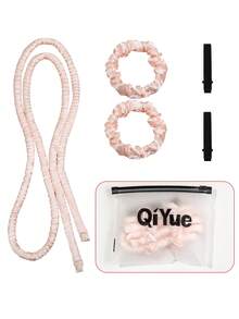 4 件套无热卷发棒泡沫海绵卷发棒睡眠美容大波浪花朵卷发棒 4 件套，卷发棒隔夜延长无热大波浪卷发棒，返校，旅行度假必需品，女士发饰 - 彩色 - 查看 12