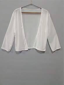 1pc Women Lightweight Long Sleeve Chiffon Cardigans, Delicate Shawl-Style Outerwear, Suitable With Dress - Multicolor - View 9