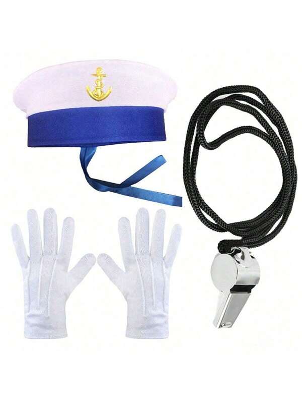 3pcs/Set Women Sailor Hat, Holiday Party Supplies, Performance Costume Props, Funny Hat