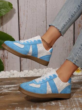Women's German Design Casual Sport Shoes, Lightweight & Comfortable, Non-Slip Rubber Sole, Lace-Up, Suitable For All Seasons