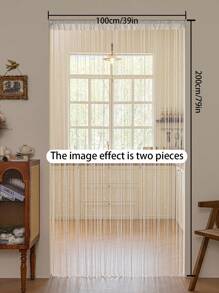 1 pieza Cortina decorativa de borla brillante gris de moda