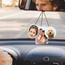 1PC Customized Pet Car Hanging Decoration - Supports Customization Of Dog And Cat Avatars, Car Rearview Mirror Hanging Tags, Suitable For Daily Decoration Or Commemoration Of Pet Owners, Essential Pet Personalized Gifts For Dog Mothers And Fathers, Creative Pendants For Birthday And Holiday Gifts.