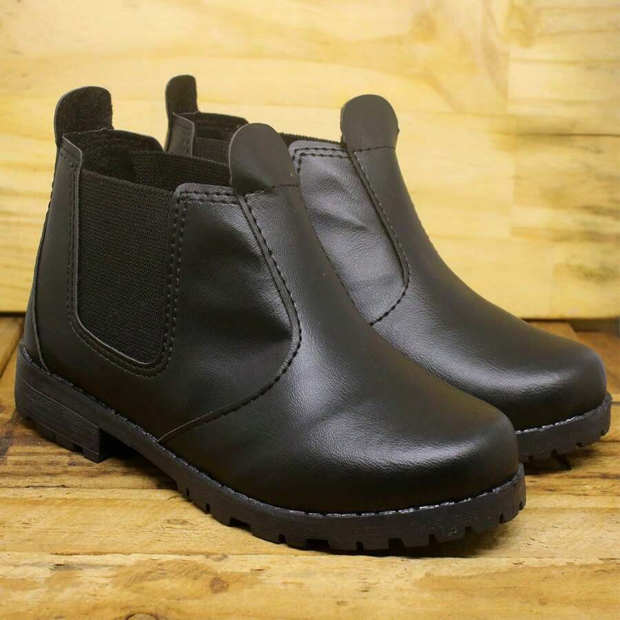 Jequinha Ankle Boots Elastic Combat Boots - 黑色 - 查看 1