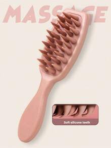 1/2pcs Shampoo Brush Scalp Massager Comb, Silicone Hair Scrubber With Long Handle Hair Growth And Dandruff Removal, Home Use Hair Brush Comb(Pink Black Brown Purple) ,Hair Styling Tools JLTO - Nhiều màu - Xem 4