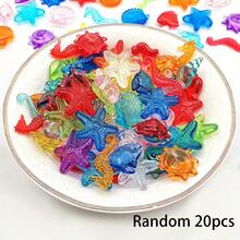 20 Stücke bunte Acryl-Muscheln für Strand-Themen Dekoration, ideal für Hochzeiten, Partys & Heimaquarien (zufällig)