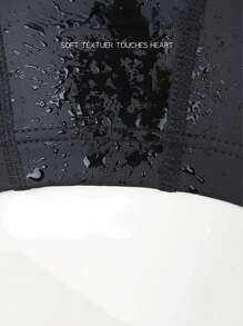 1pc Unisex Waterproof Swim Cap With Ear Protection Design, Elastic PU Material Suitable For Long Curly Hair