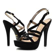 Women's Platform High Heels Shoes Sexy Stripper Strappy Heeled Sandals Open Toe Stiletto Pumps Shoes Ollie-15 - 黑色 - 查看 8