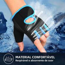 Non-Slip Gym Gloves For Men And Women - 黑色 - 查看 10
