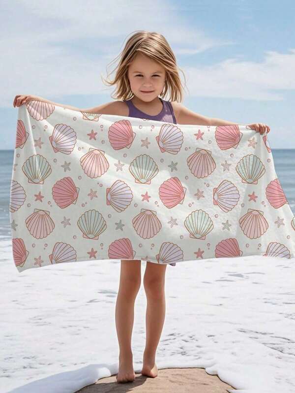 1Pc Quick Dry Ultra Absorbent Cartoon Beach Towel, Swim Towels Bath Pool Camping Travel Towel, Super Soft Beach Blanket Bath Shower Towel