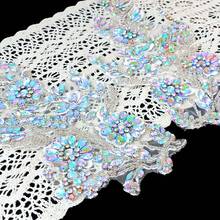Handmade Applique Sewing Beads And Lace Patch Dress Accessories(S13-SilverAB) - Multicolor - View 6