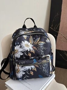 1pc Back To School Backpacks, Fashionable, Casual, Cute Butterfly, Flower, Cherry Printed Backpacks, Large Capacity, Adjustable Shoulder Straps, Suitable For Work, Commuting, Work, Shopping, School, Vacation, Outdoor Leisure, Travel, Shopping And Other Daily Use, Birthday Gifts For Friends. - Backpack - View 6