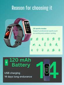 EFFEOKKI Effeokki Fitness Tracker Smart Band Watch Slim For Men Women Pedometer/ Health/ Waterproof/ Activity/ Weather/ Multi Sports Smart Bracelet For Iphone Android Smartphone