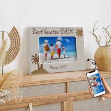 1 pieza Personaliza con fotos y texto, arte de pared personalizado, regalo perfecto para cumpleaños, boda, aniversario, estilo clásico de cumpleaños, adecuado para la decoración de salas de estar, dormitorios y pasillos, es una decoración del hogar ideal y un marco es opcional, recuerdo memorable, regalos de decoración de habitación del hogar vacaciones